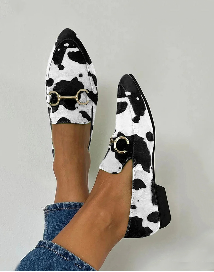 Diana - Mocasines estampados con detalle de hebilla