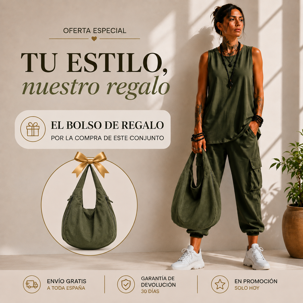 Noelia | Conjunto casual (bolso gratis)