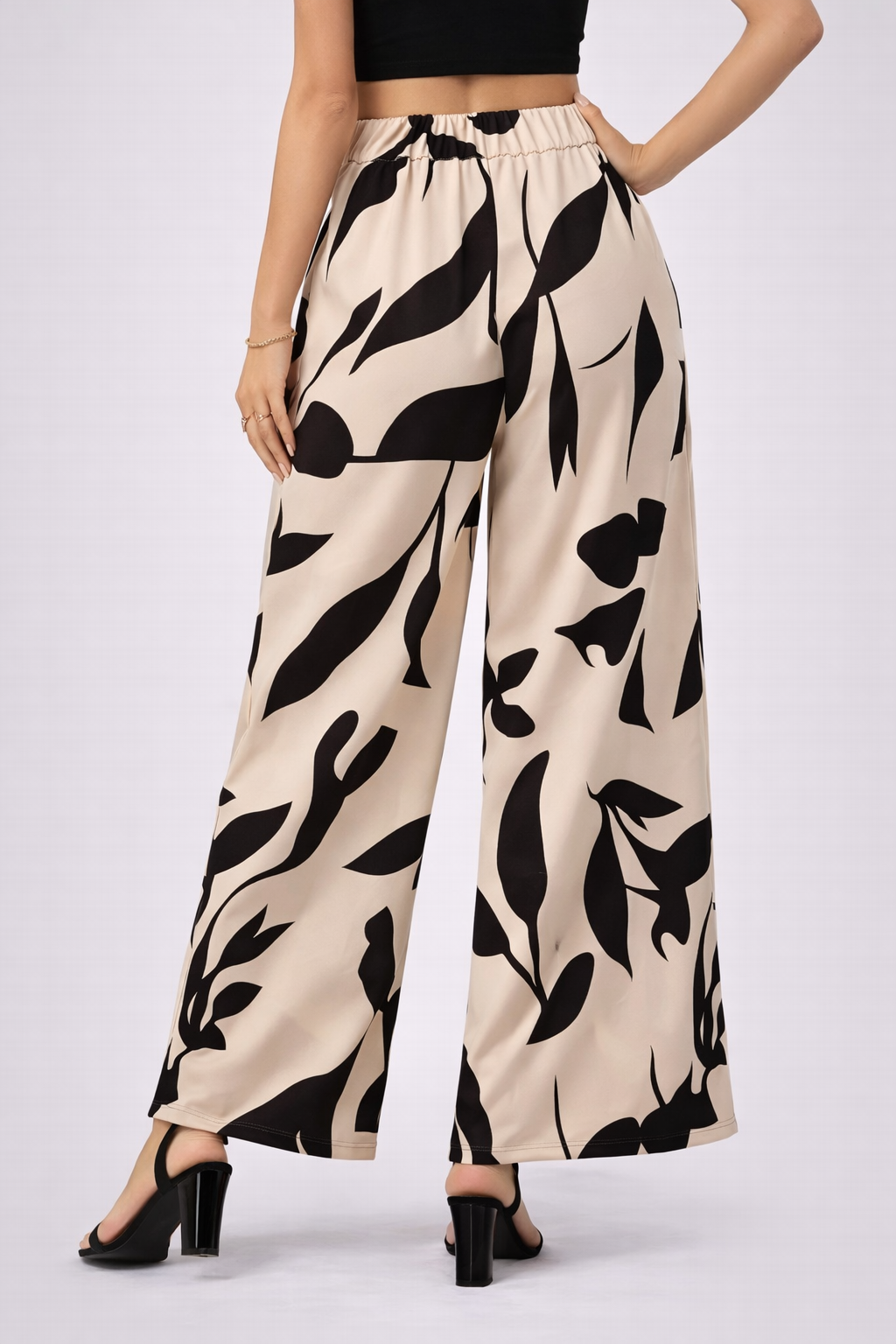 Gisele | Pantalones palazzo con estampado floral y corte ancho