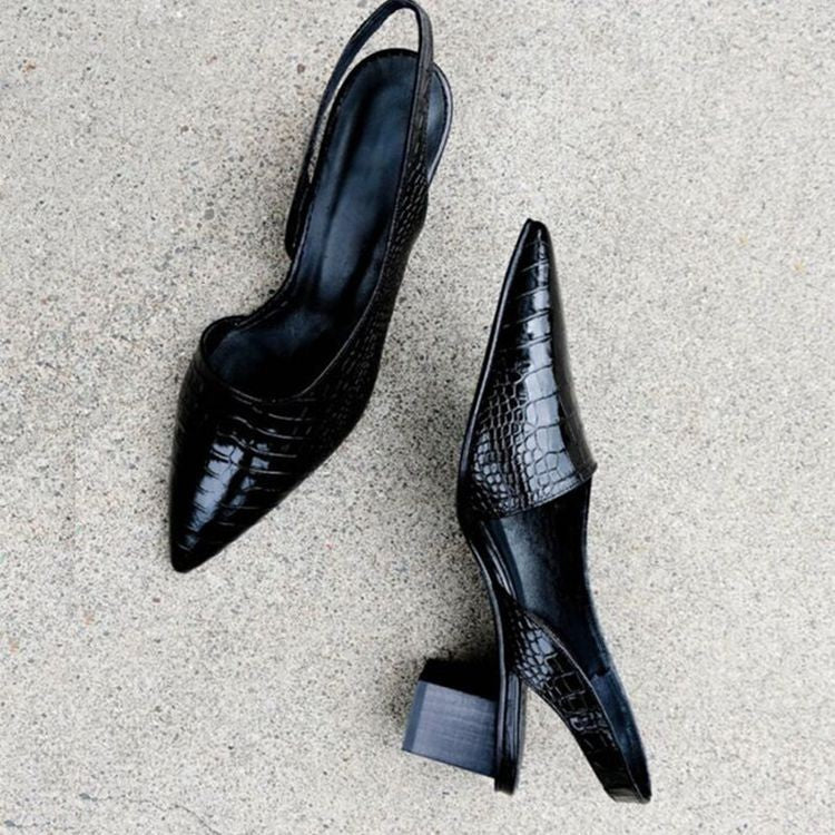 Wynn - Zapatos de tacón con punta ancha
