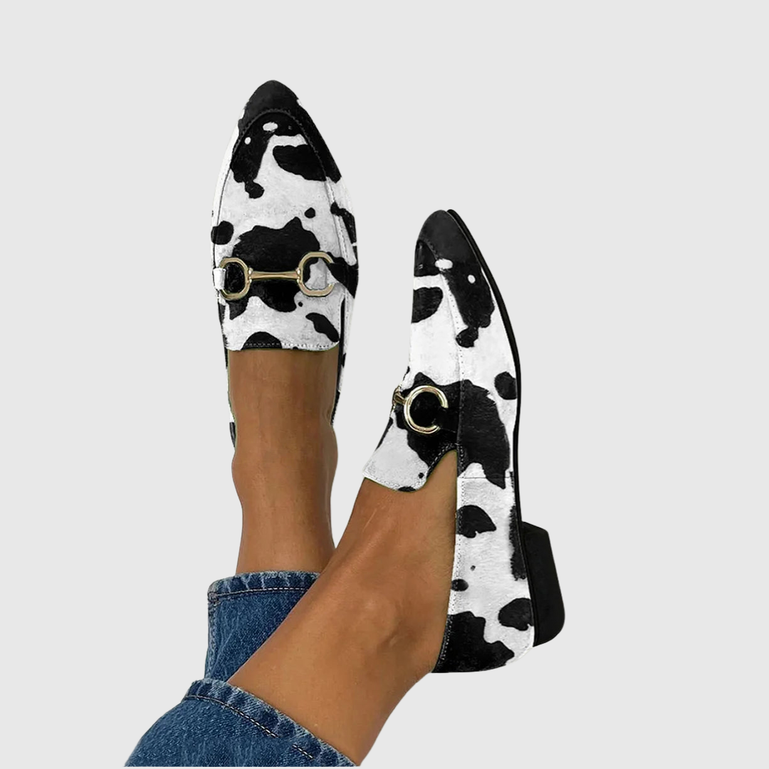 Diana - Mocasines estampados con detalle de hebilla