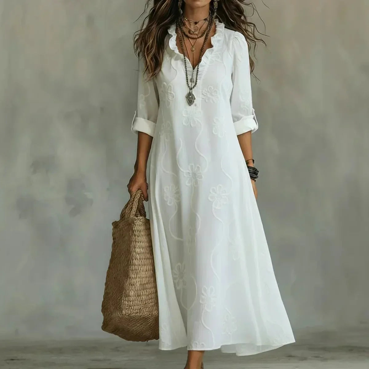 Bonifacia™ | Vestido Largo de Lino