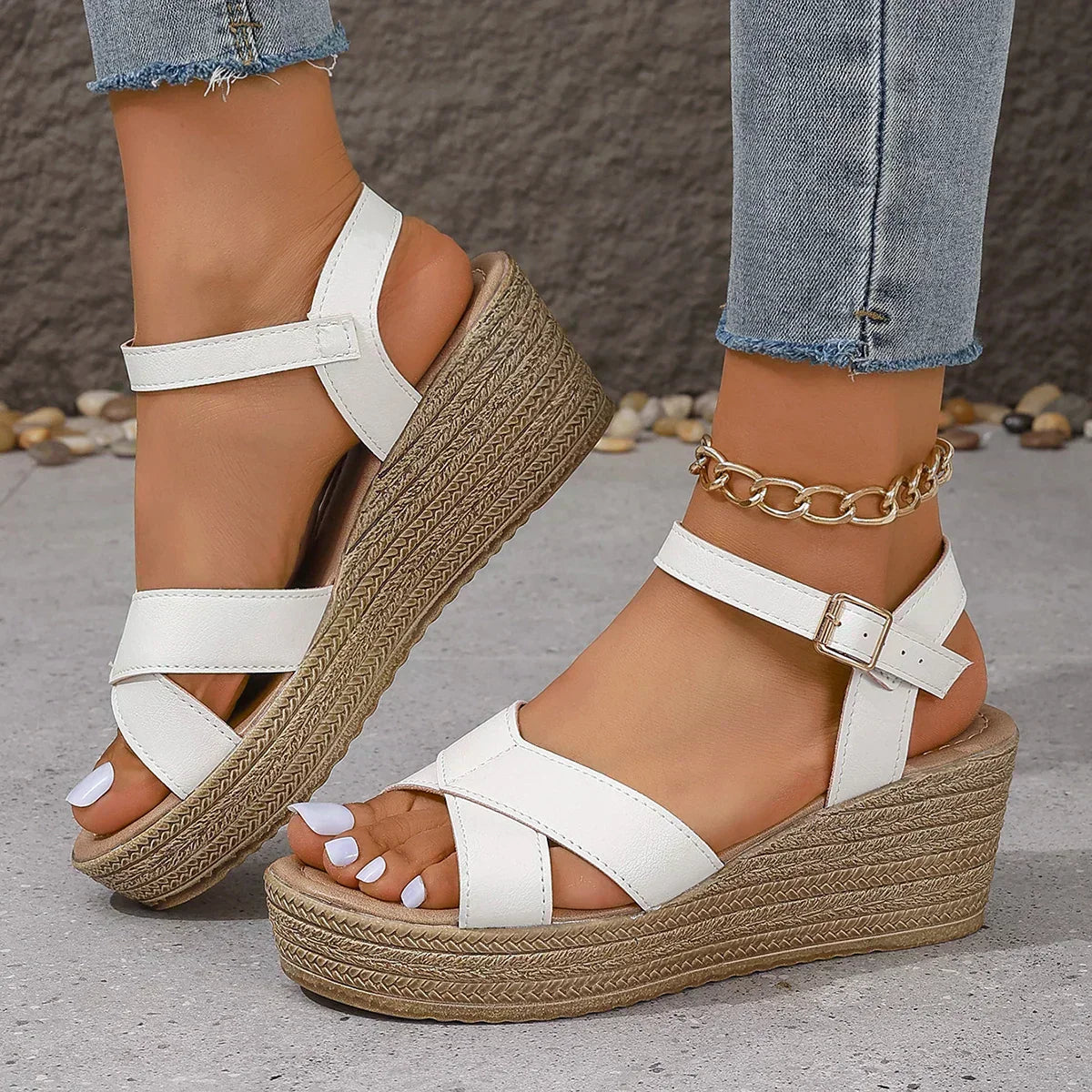 Daphnie - Sandalias de cuña