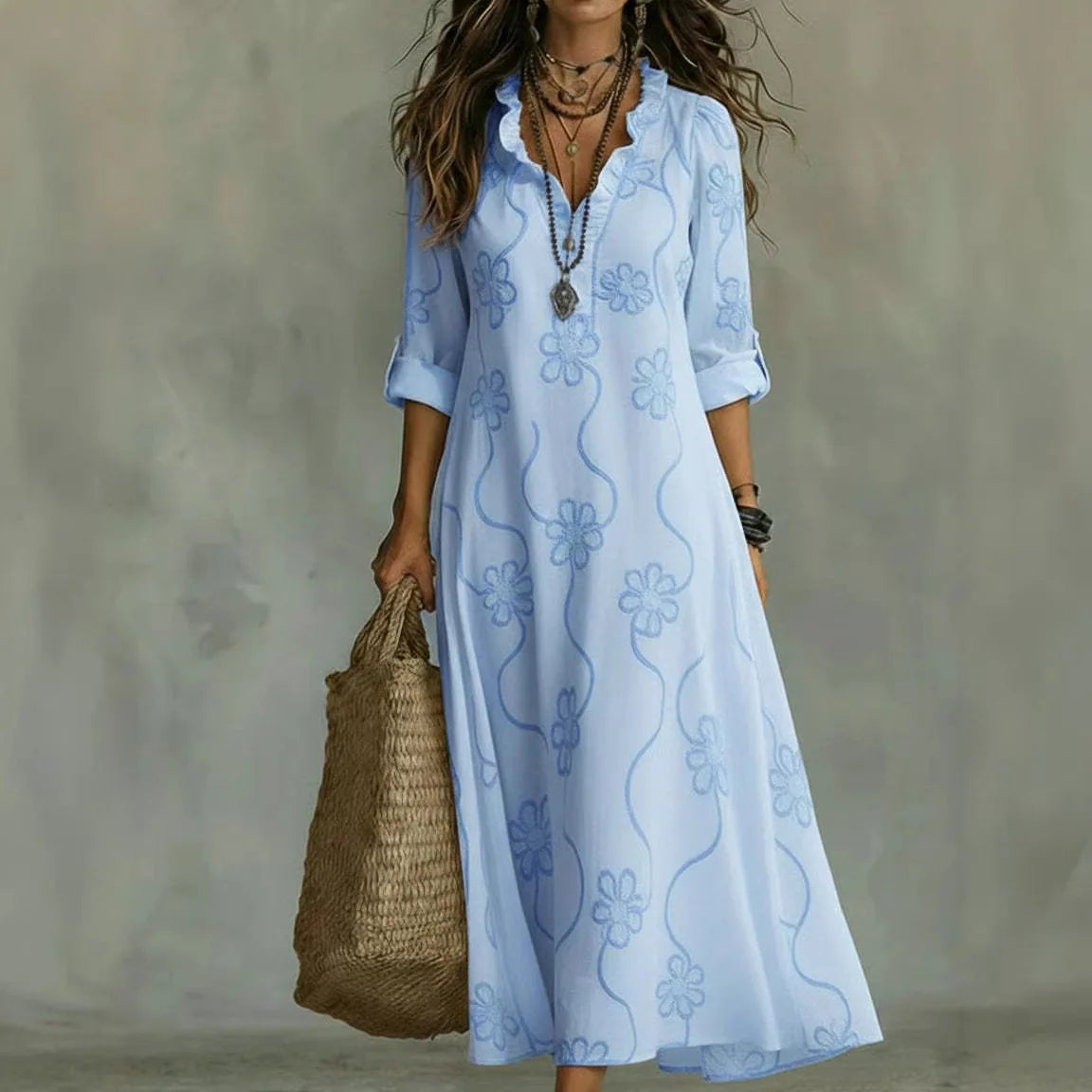 Bonifacia™ | Vestido Largo de Lino