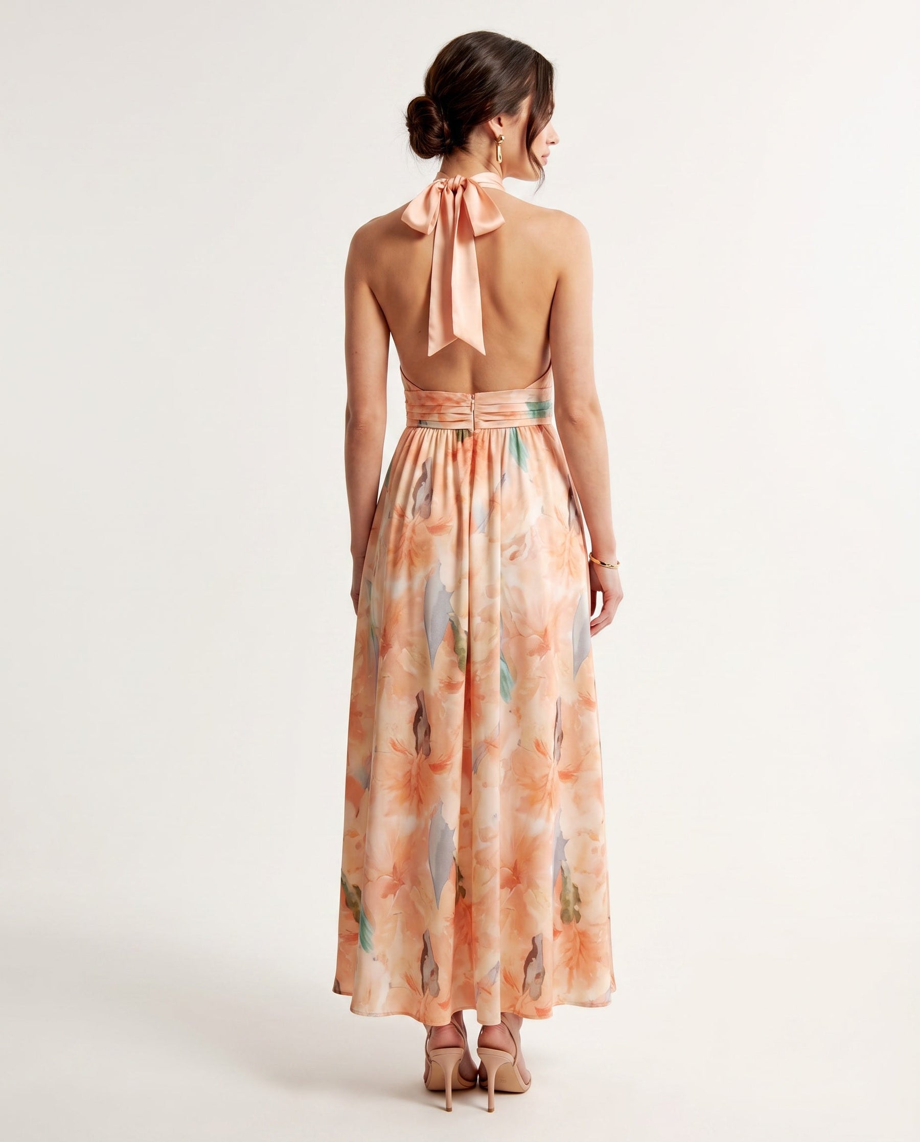 Sofía | Elegante vestido con estampado floral acuarela
