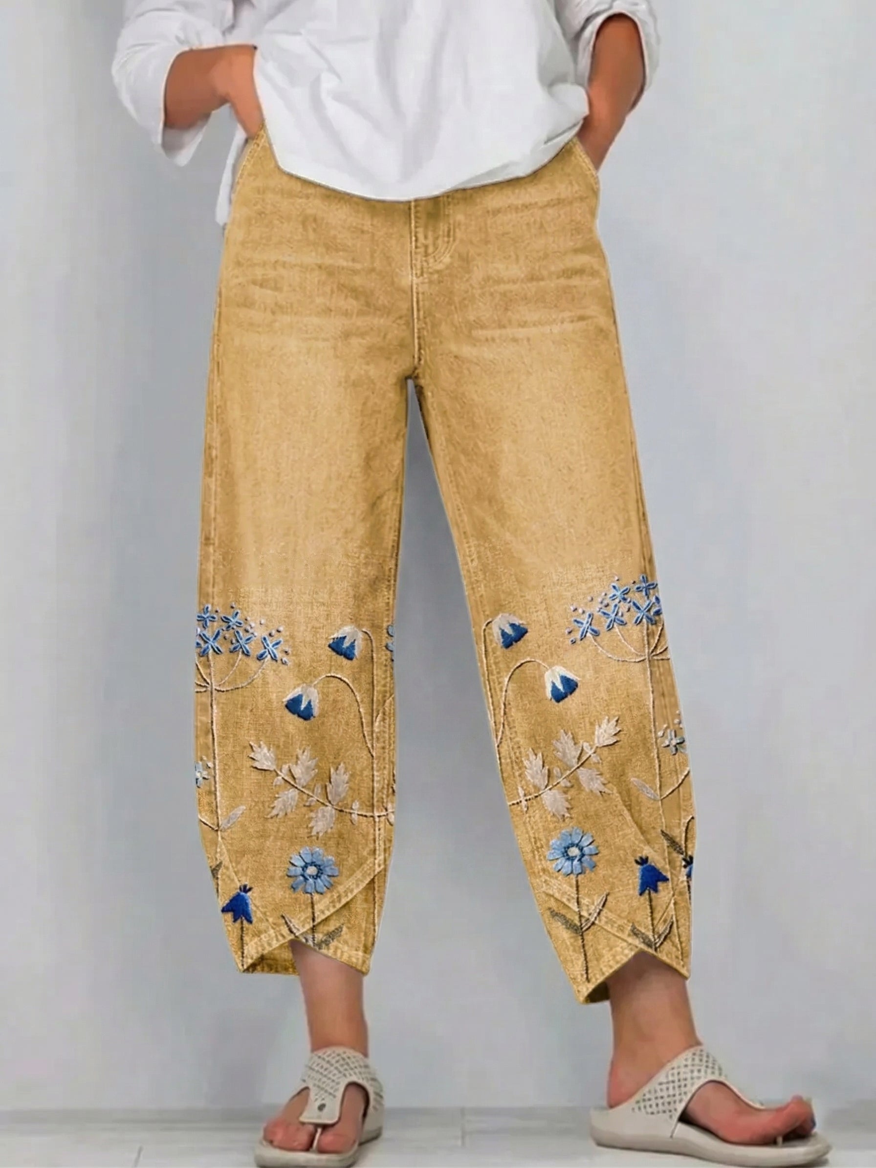 Carmen - Pantalón de Verano con Bordado Artesanal