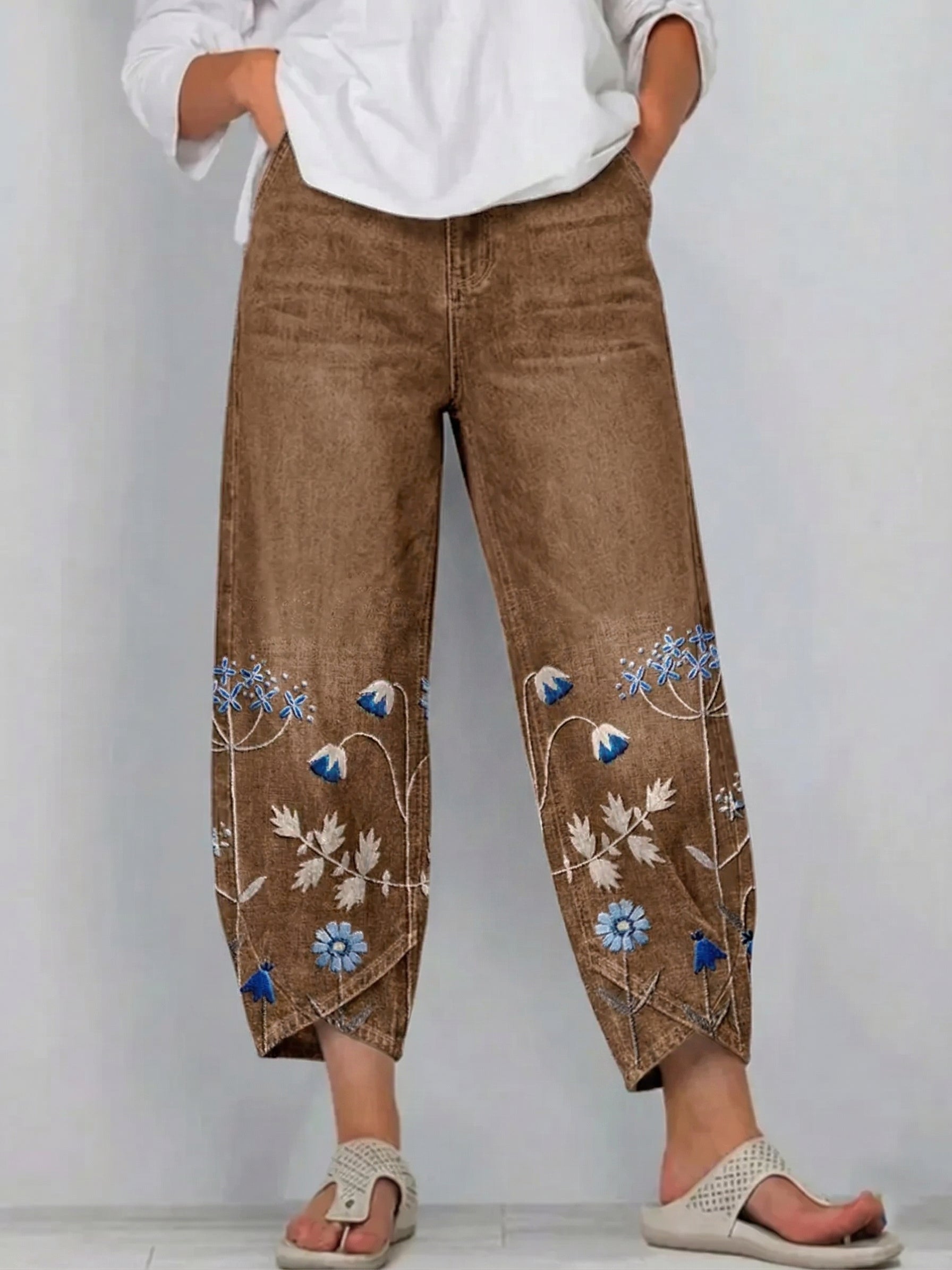 Carmen - Pantalón de Verano con Bordado Artesanal