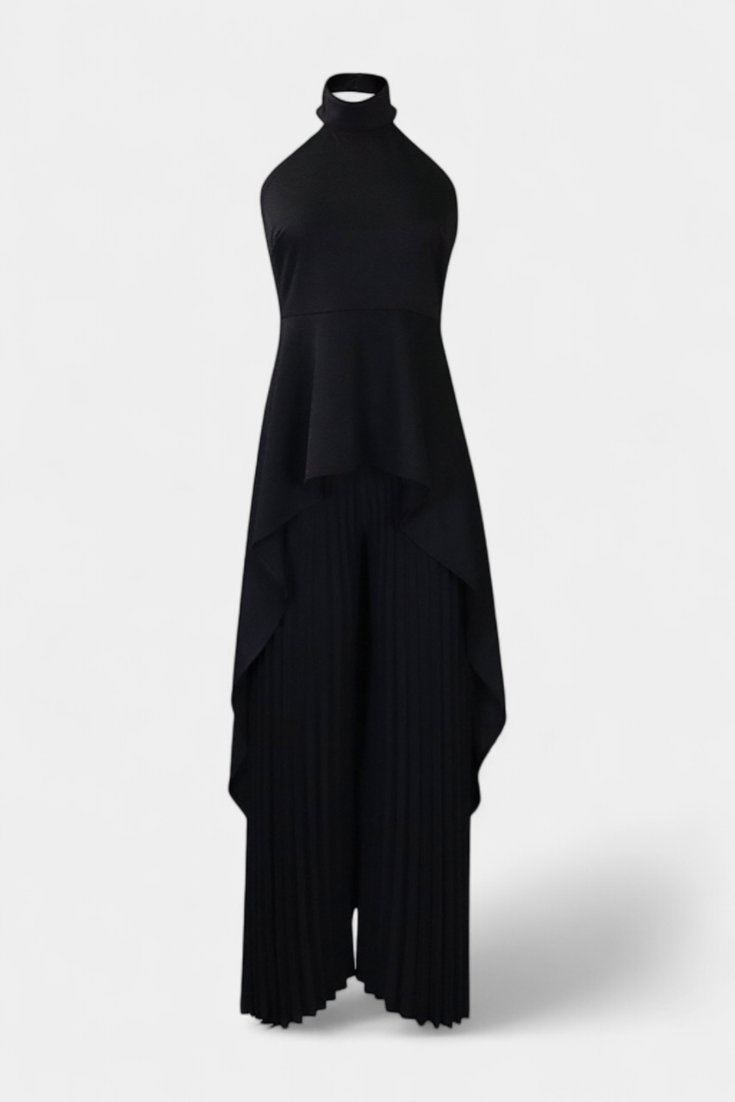 Chrysoula Conjunto Asimétrico con Pantalón Plisado