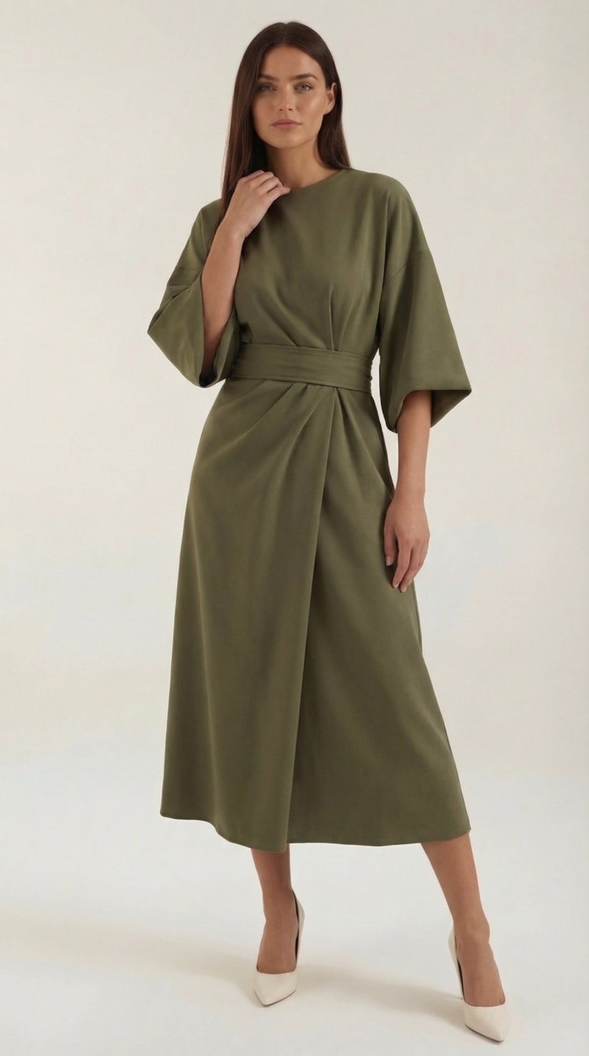 Maxi Vestido Ana con Cinturón en la Cintura