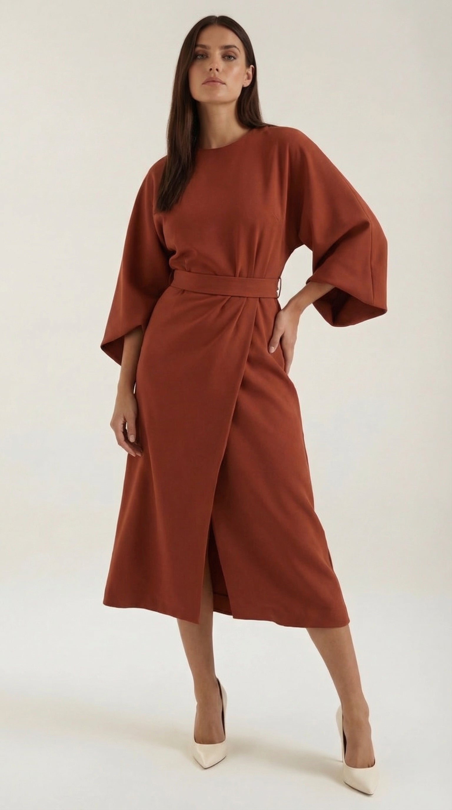 Maxi Vestido Ana con Cinturón en la Cintura