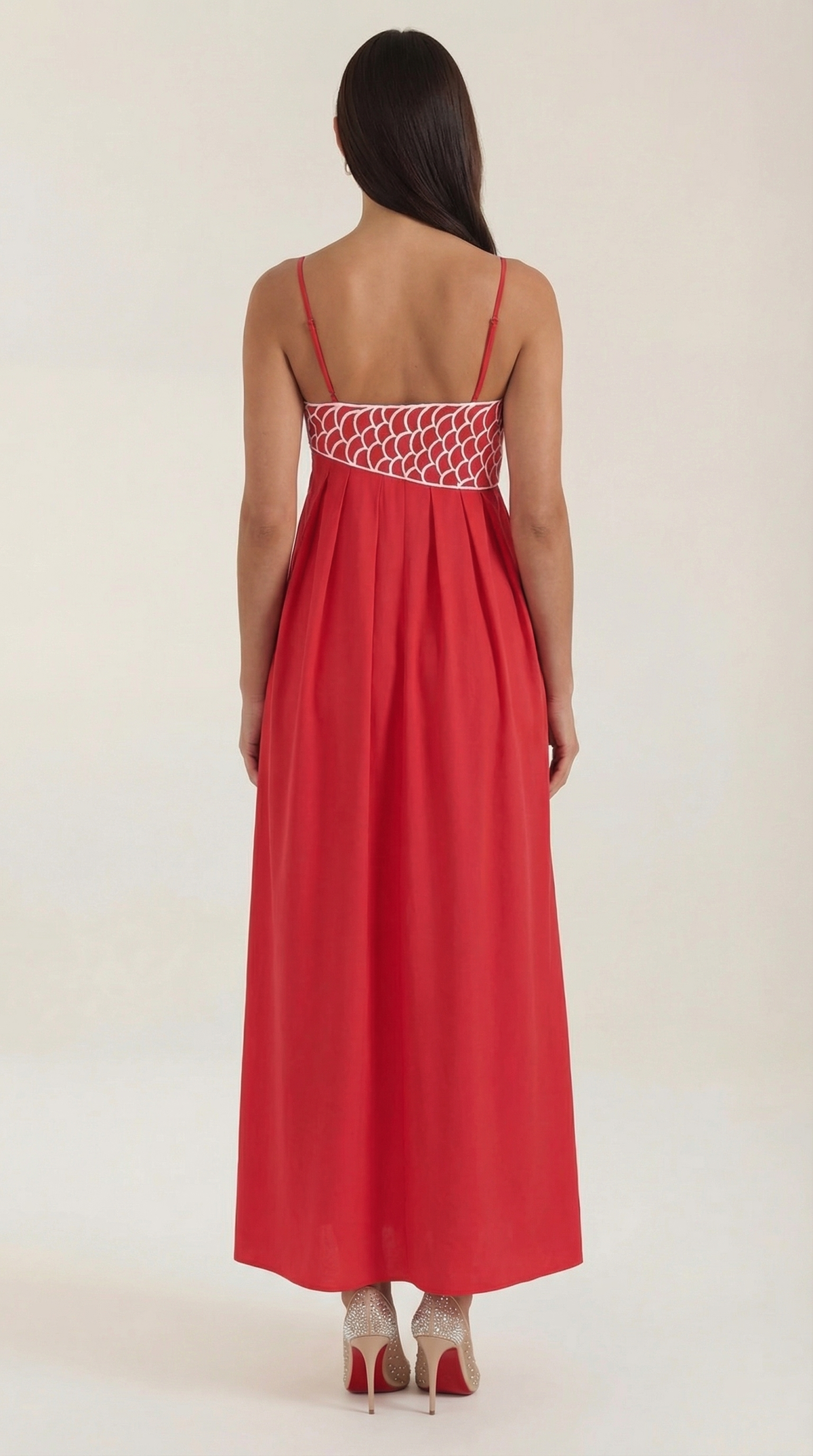 Vestido largo bordado Deborah