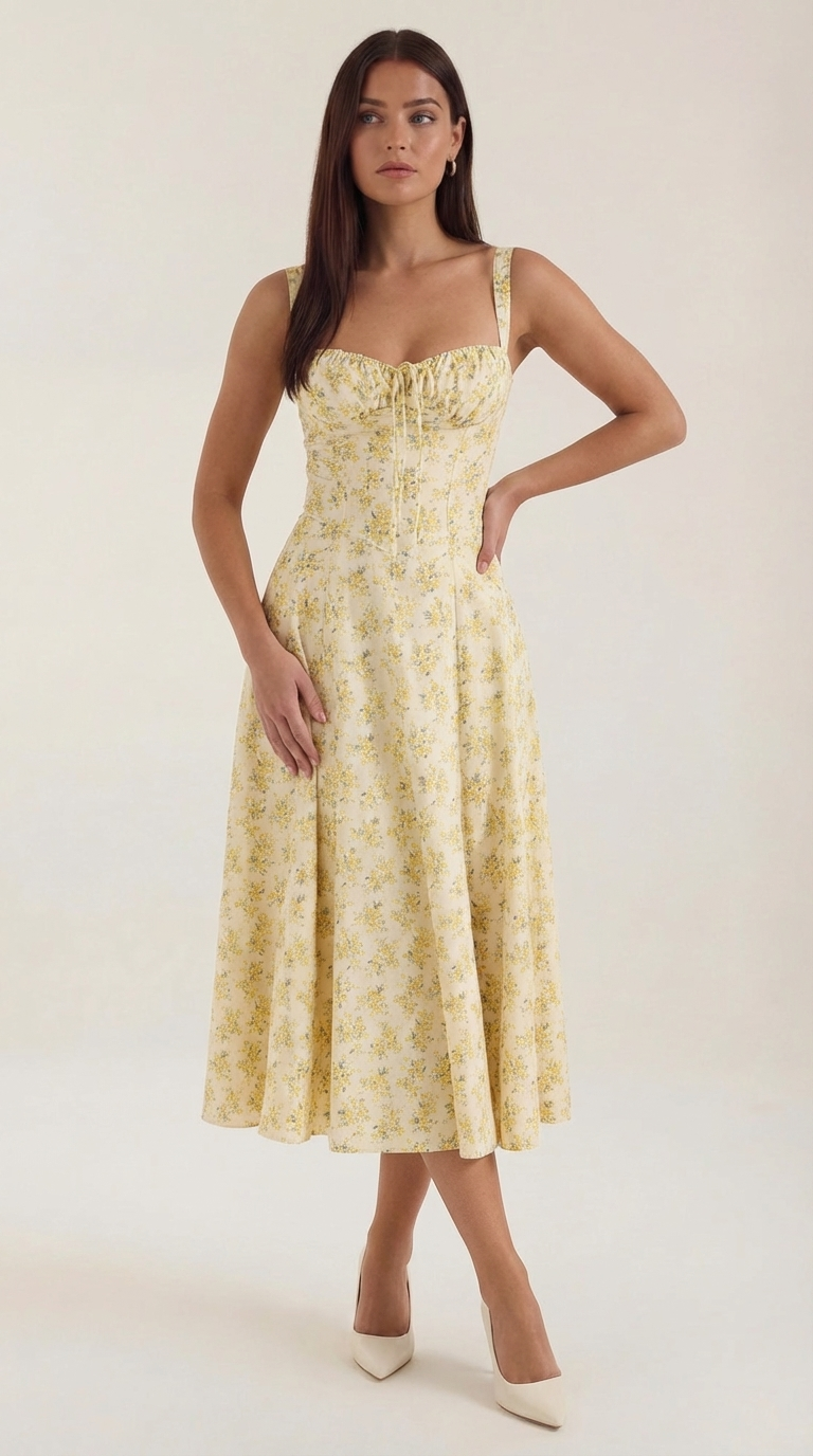Vestido Midi de Verano Julia - Alta calidad