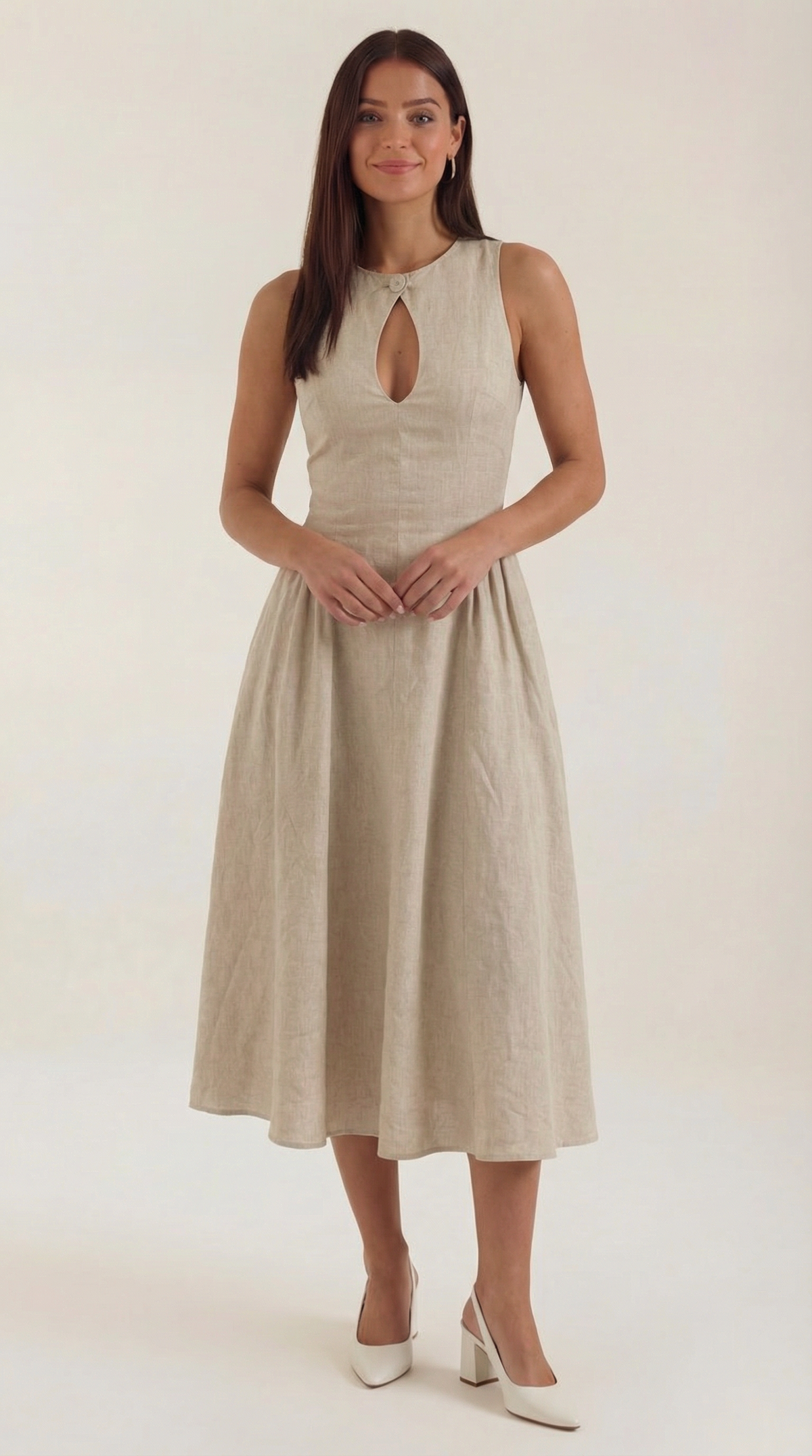 Vestido Midi Nancy con Detalle Cut-out