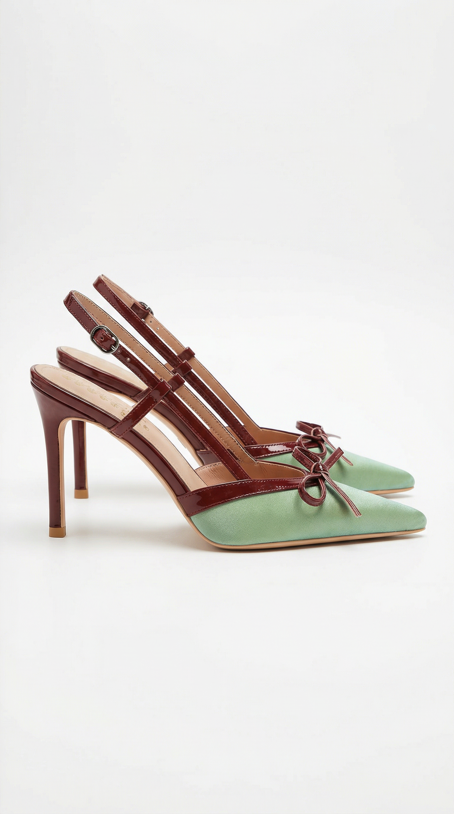 Tacones de Satén Rebecca con Detalle de Lazo