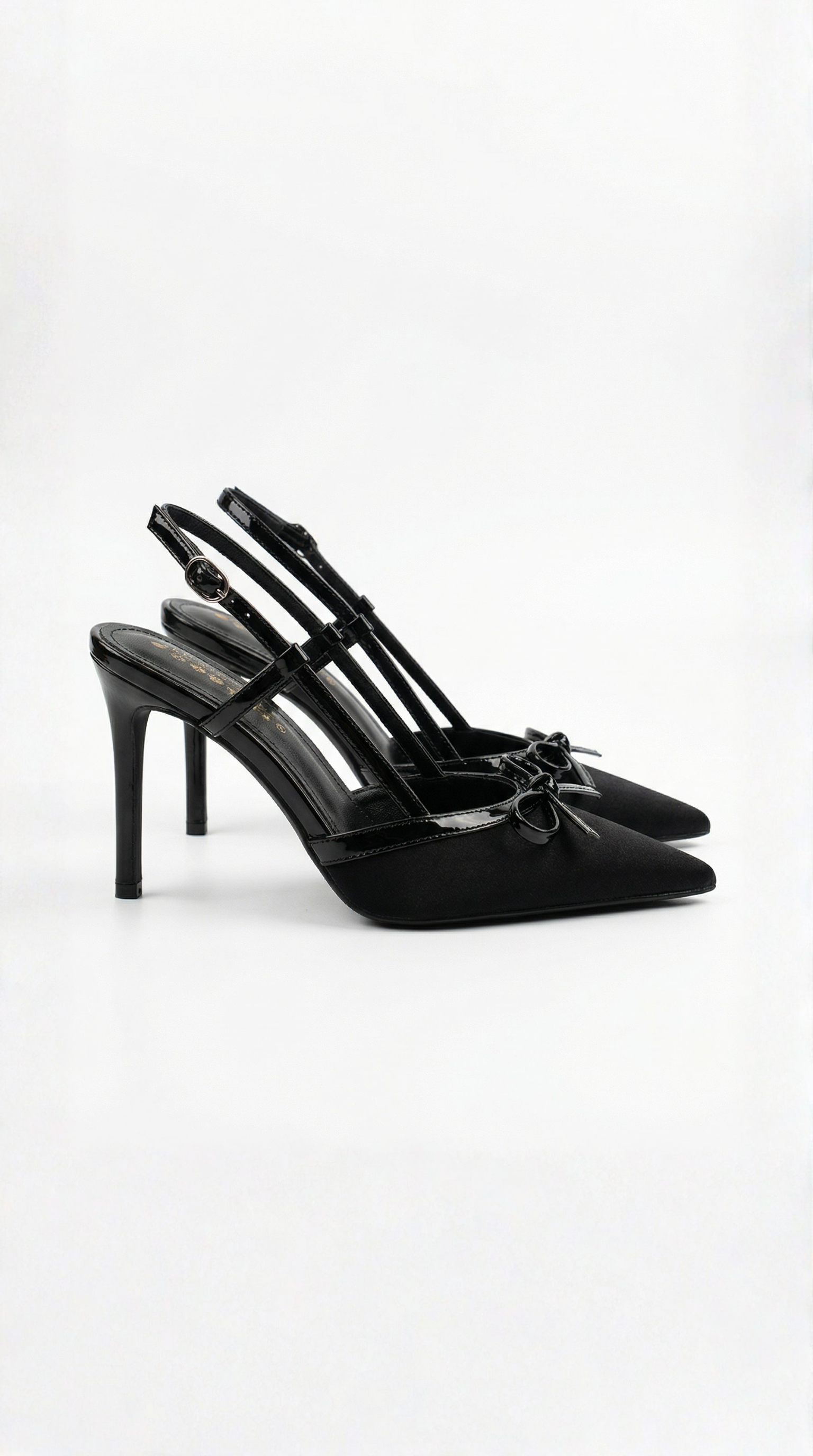 Tacones de Satén Rebecca con Detalle de Lazo