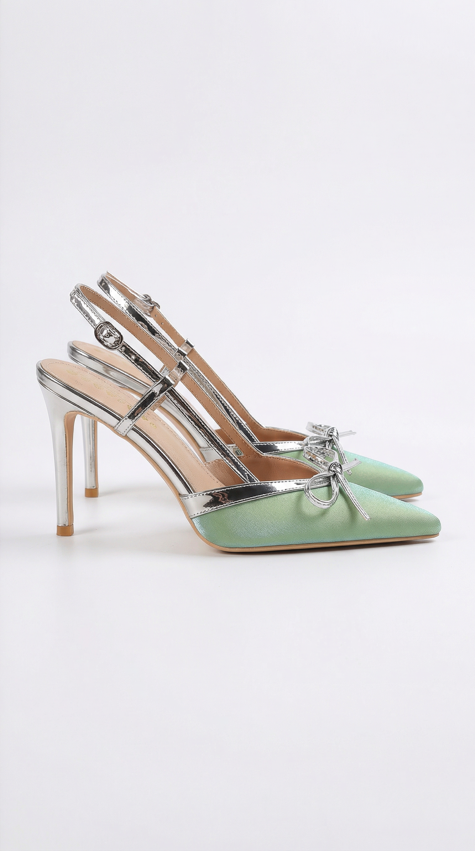 Tacones de Satén Rebecca con Detalle de Lazo