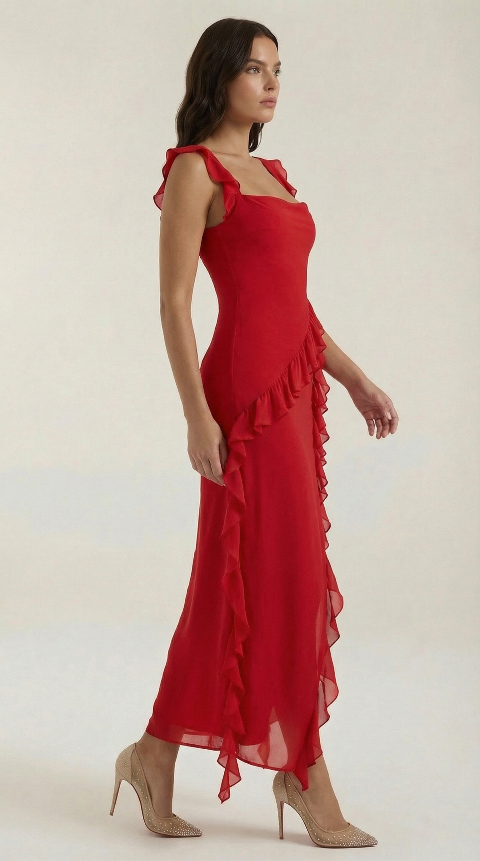 Maxi Vestido con Volantes Susan