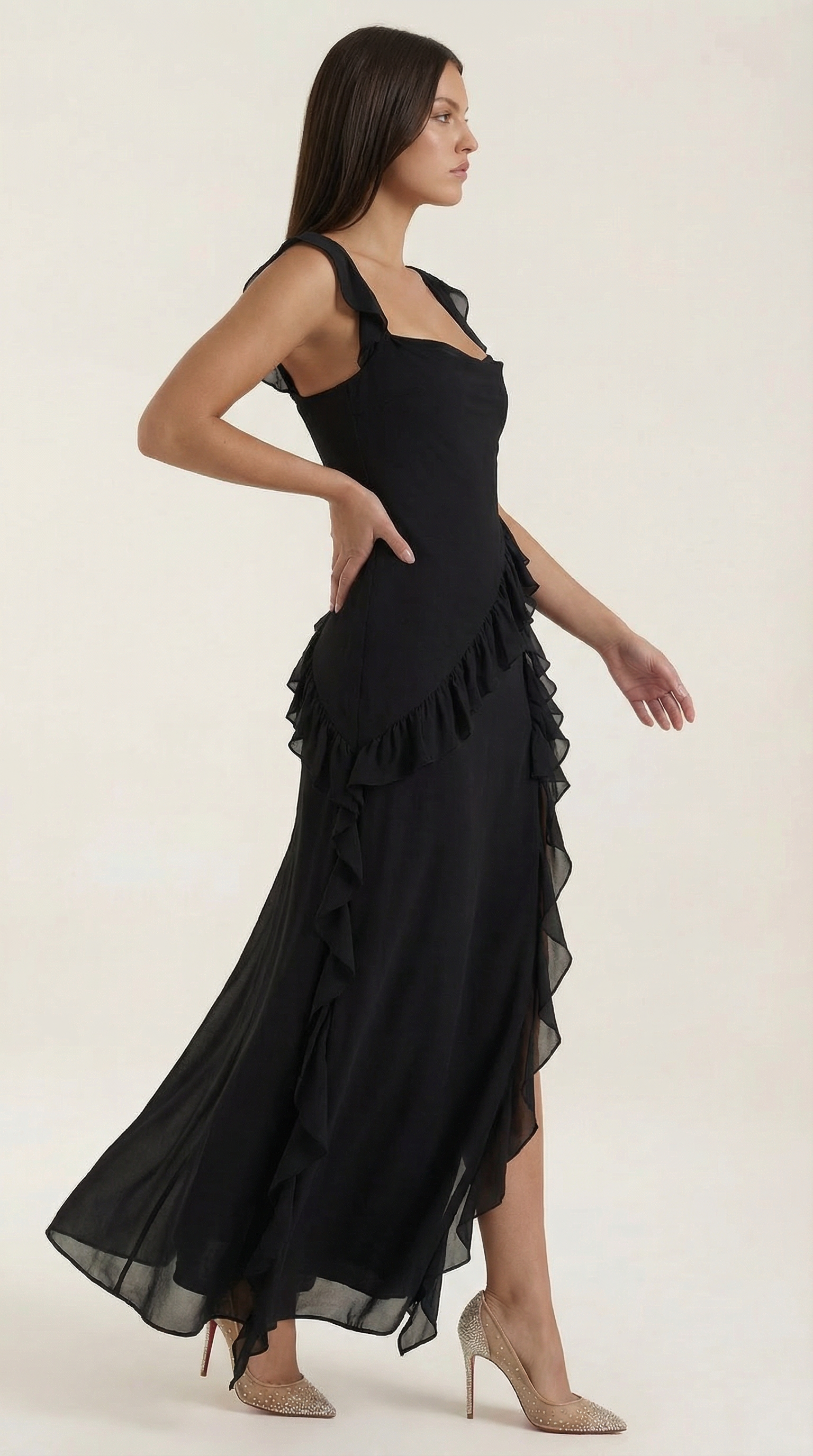 Maxi Vestido con Volantes Susan
