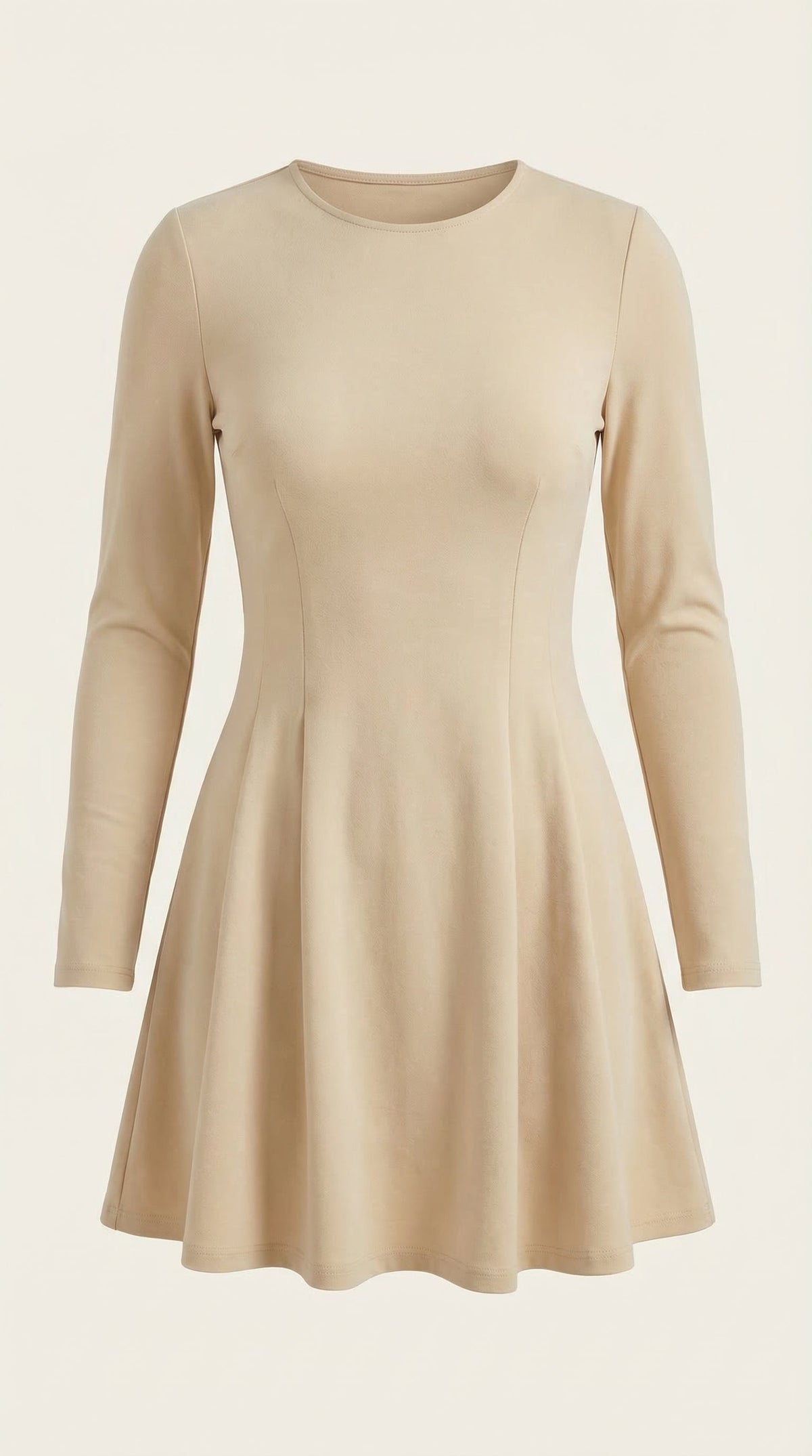 Vestido Corto de Manga Larga Ébano