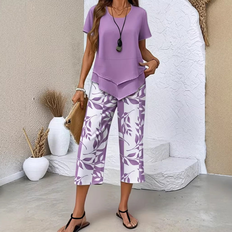 Elena™ | Conjunto de Túnica y Pantalón Fluido